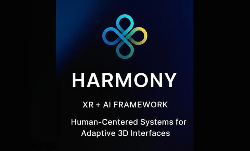 Harmony XR + AI Framework logo representing human-centered immersive interfaces.